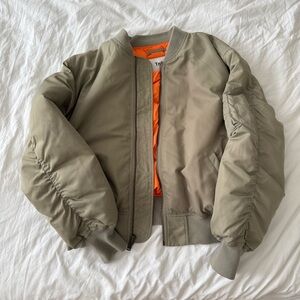 Aritzia TNA Olive Bomber Jacket